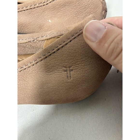 Frye suede leather ballet flats Sz 7M Dusty Rose Pink Point Toe Slip On - Picture 4 of 6